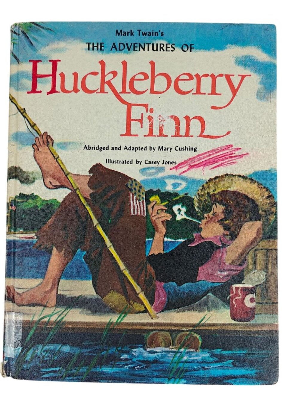 Mark Twain's The Adventures Of Huckleberry Finn HC Abridged Mary Cushing 1972
